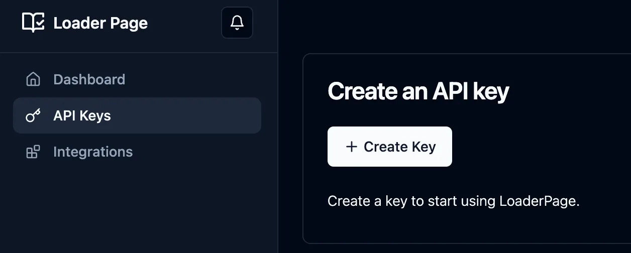 Sidebar API Key